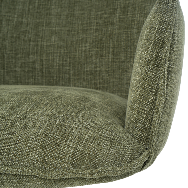Draaibare Eetkamerstoel Jenn - 180° Auto-Return - Stof Mosgroen