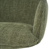 Draaibare Eetkamerstoel Jenn - 180° Auto-Return - Stof Mosgroen