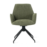 Draaibare Eetkamerstoel Jenn - 180° Auto-Return - Stof Mosgroen