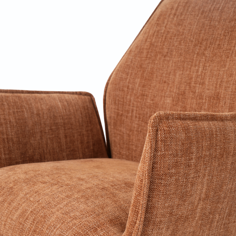 Draaibare Eetkamerstoel Jenn - 180° Auto-Return - Stof Roest