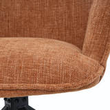 Draaibare Eetkamerstoel Jenn - 180° Auto-Return - Stof Roest