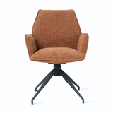 Draaibare Eetkamerstoel Jenn - 180° Auto-Return - Stof Roest