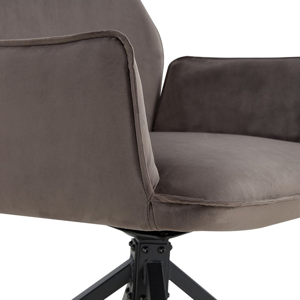 Draaibare Eetkamerstoel Jenn - 180° Auto-Return - Velvet Grijs