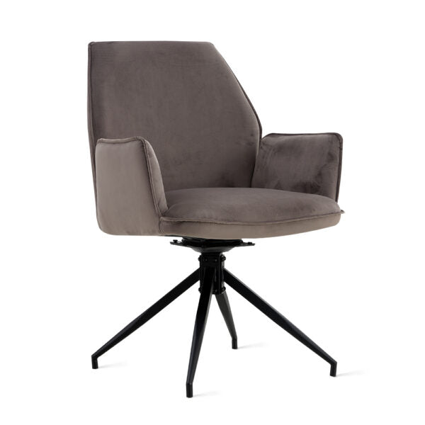 Draaibare Eetkamerstoel Jenn - 180° Auto-Return - Velvet Grijs