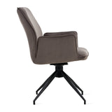 Draaibare Eetkamerstoel Jenn - 180° Auto-Return - Velvet Grijs