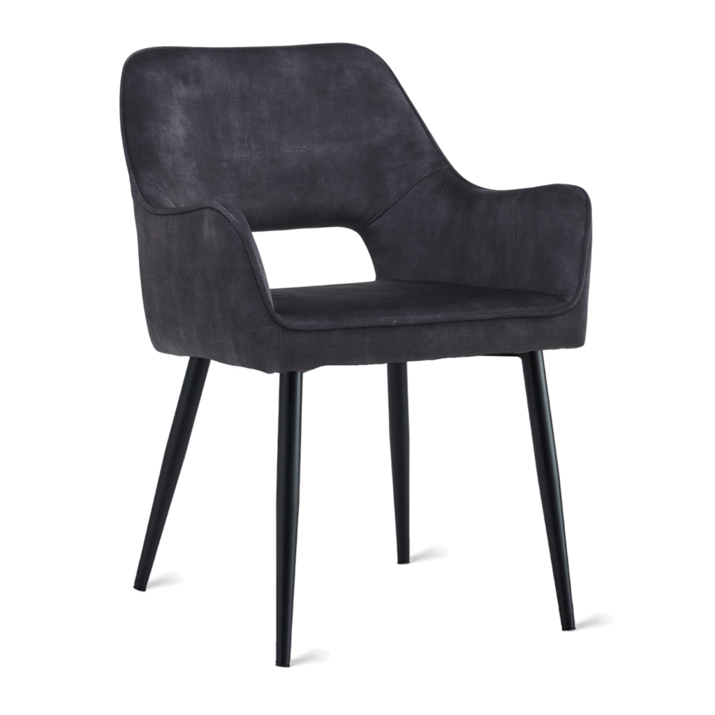 Eetkamerstoel Raisa – Velvet Antraciet
