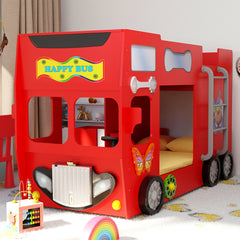 Kinderbed Happy bus 210×115 x145– Rood