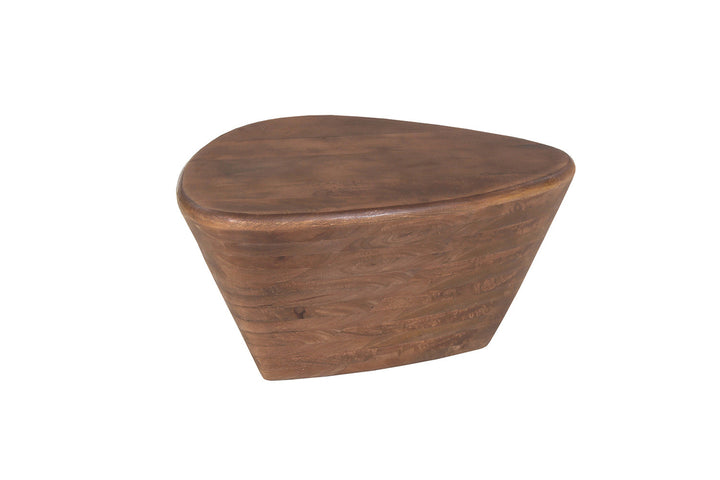 Salontafel 'Matteo' van lichtbruin Mango Hout, stevig en elegant, ideaal voor elke woonruimte.