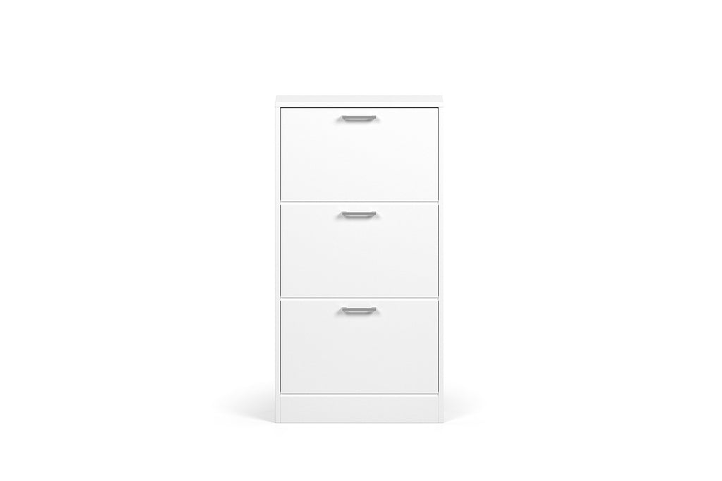 Schoenenkast 'Carini' 3 Laden Wit