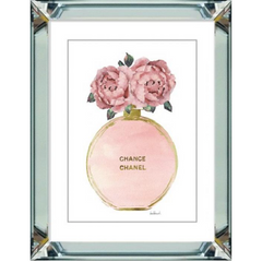 Spiegellijst met prent - Chance Chanel Roze