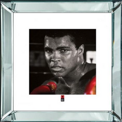 Spiegellijst met prent - Muhammad Ali