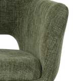 Draaibare Eetkamerstoel Tove - 180° Auto-Return - Stof Mosgroen