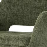 Draaibare Eetkamerstoel Tove - 180° Auto-Return - Stof Mosgroen