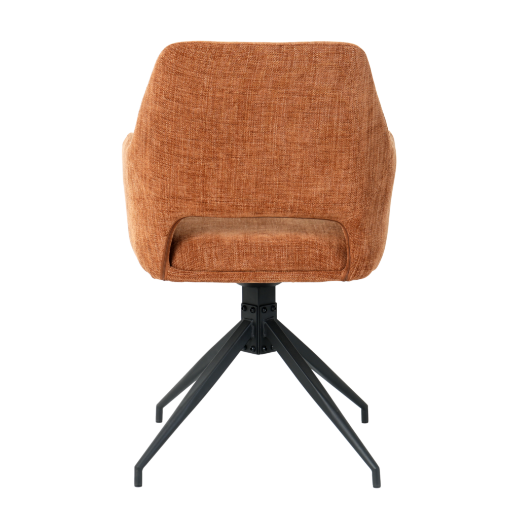 Draaibare Eetkamerstoel Tove - 180° Auto-Return - Stof Roest