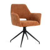 Draaibare Eetkamerstoel Tove - 180° Auto-Return - Stof Roest