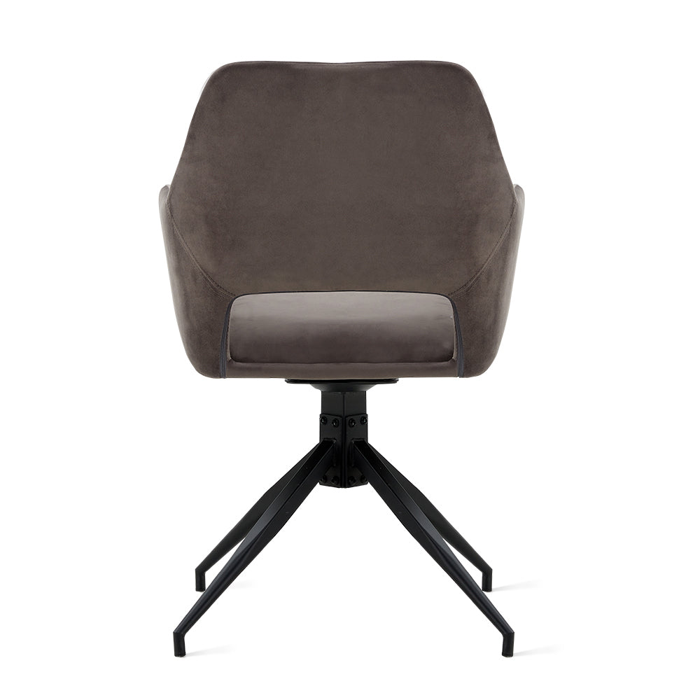 Draaibare Eetkamerstoel Tove - 180° Auto-Return - Velvet Grijs