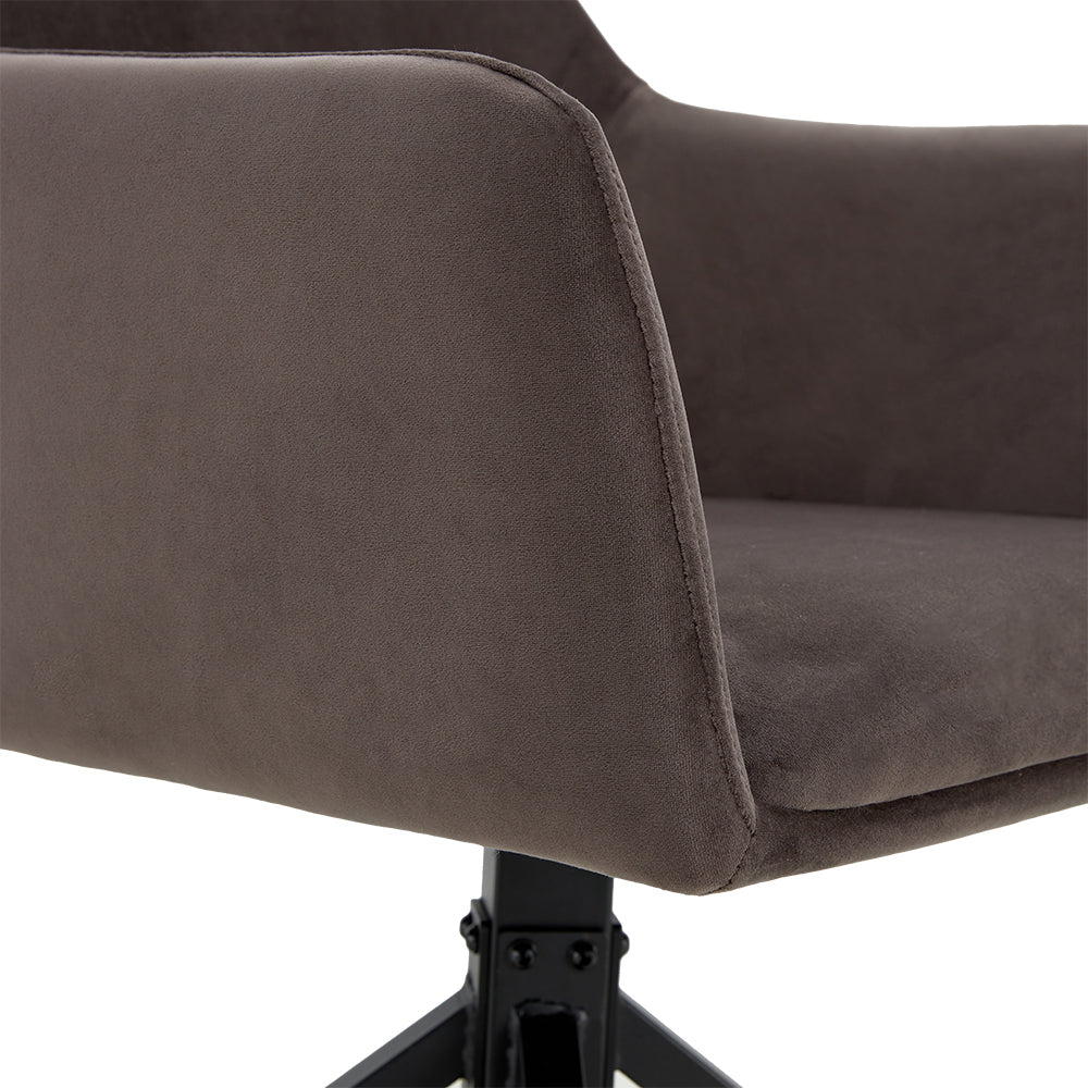 Draaibare Eetkamerstoel Tove - 180° Auto-Return - Velvet Grijs